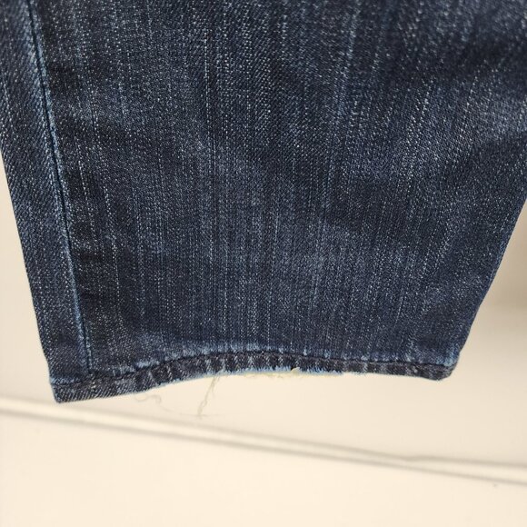 Big Star Jeans Womens 28 Blue Liv Cropped Dark Wash Denim Flap Pockets (28x23) - Picture 7 of 12